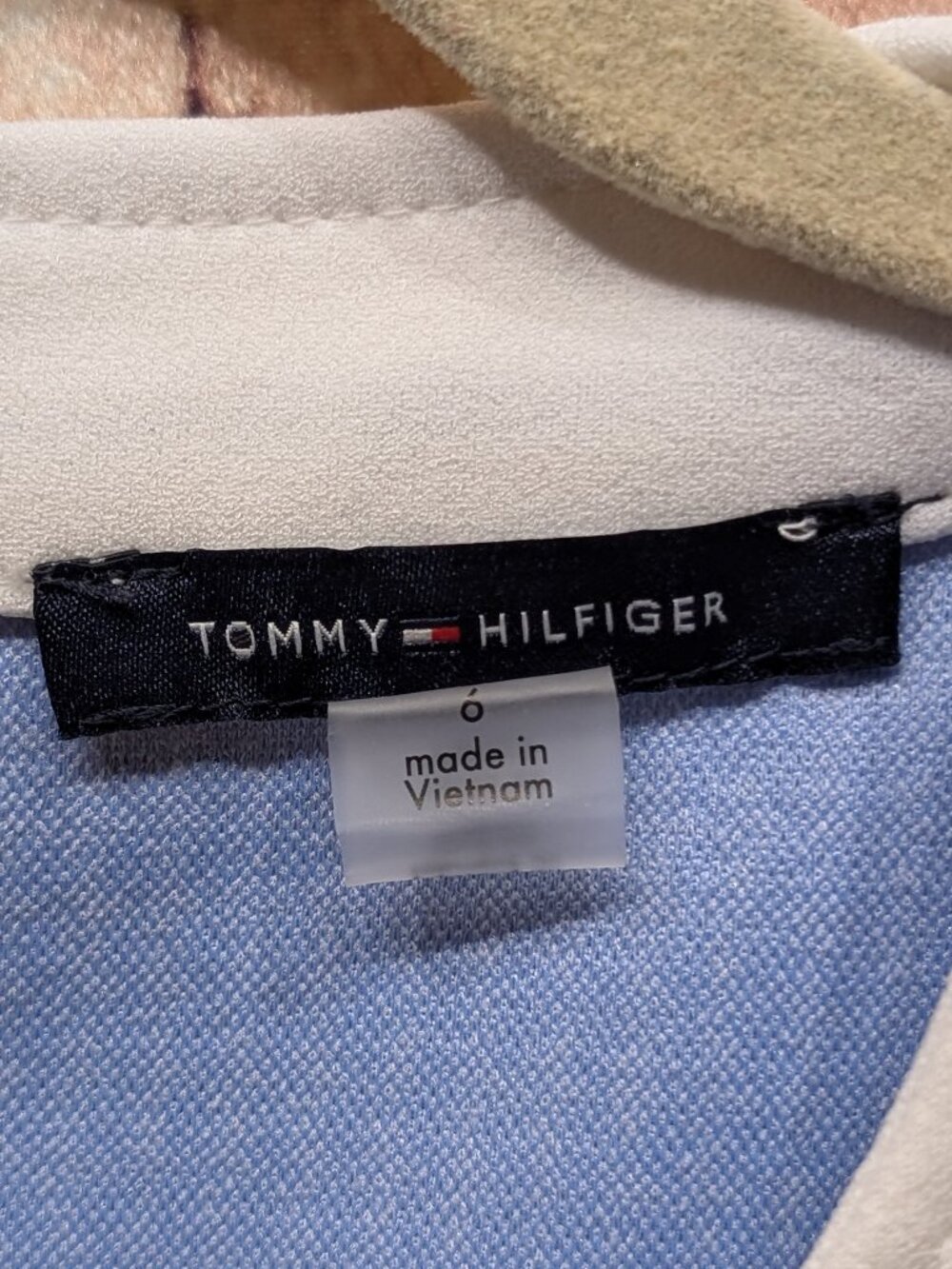 Tommy Hilfiger Blue & White Sleeveless Button-Front Shift Dress Size 6 - Picture 6 of 14